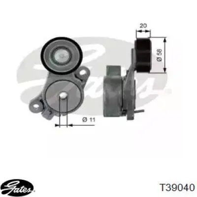 Rodillo tensor correa poli V Gates T39040 precio, desde 50,68 USD