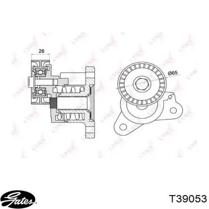GAT30360 GMB Tensor de correa de alternador