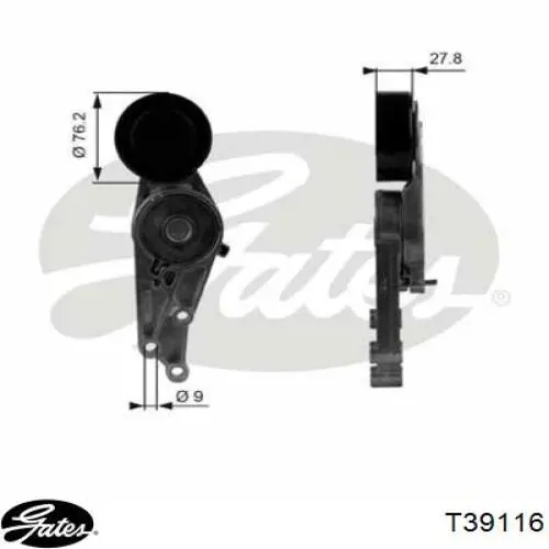 Tensor de correa poli V 1563519 Volvo