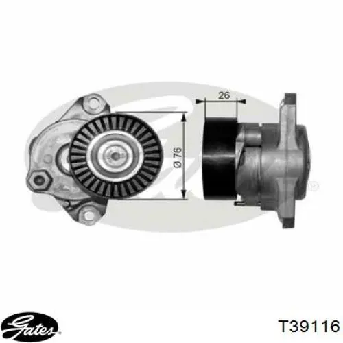 Tensor de la correa trapecial poli v Volvo 1563519