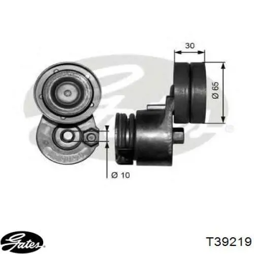 Tensor de la correa trapecial poli v Dayco APV3023