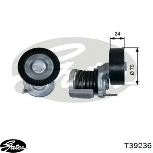 Tensor de la correa trapecial Gates T39236 precio, desde 104,57 EUR