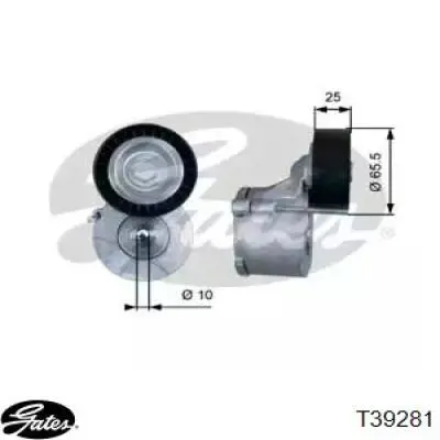Tensor de la correa trapecial poli v Gates T39281