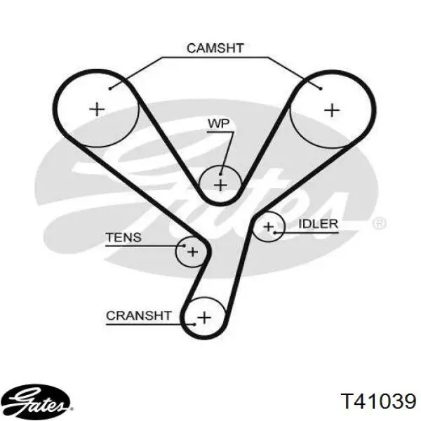 T41039 Gates rodillo, cadena de distribución