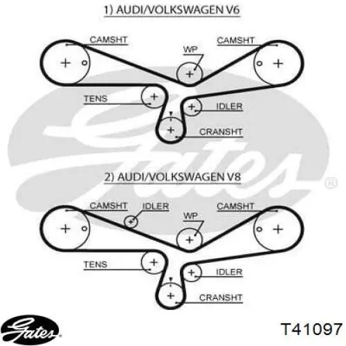 Tensor correa distribución 077109485C VAG