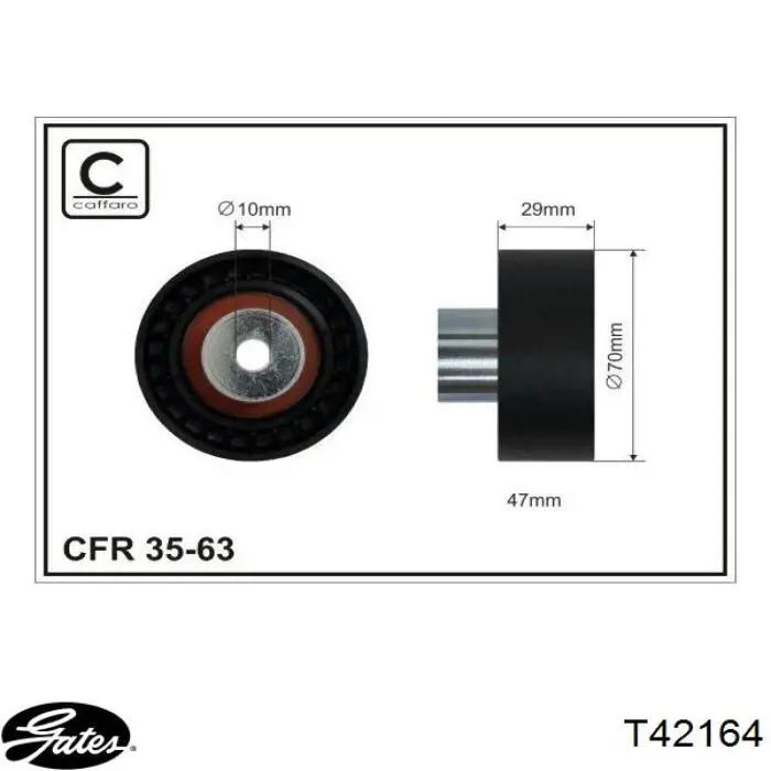 Rodillo intermedio de correa dentada Ford 1038384