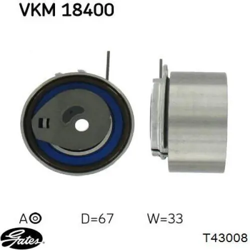 Tensor de la correa de distribución Gates T43008