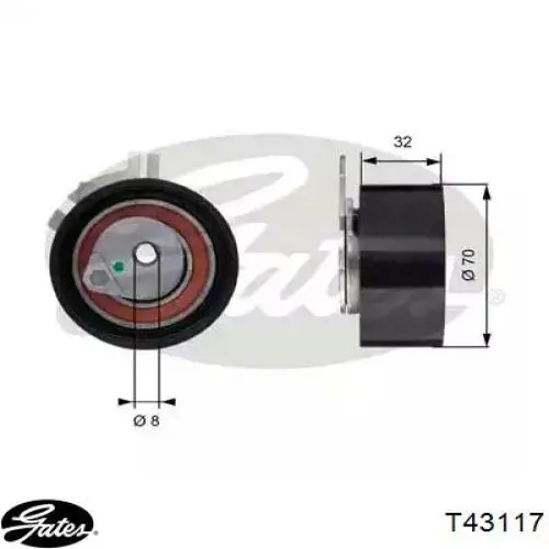 Comprar T43117 Gates Tensor correa distribución