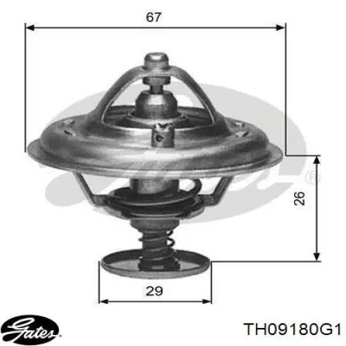 TH09180G1 Gates termostato, refrigerante