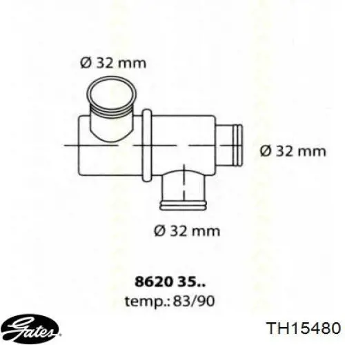 412130600810 Moskvich tubería de radiador arriba