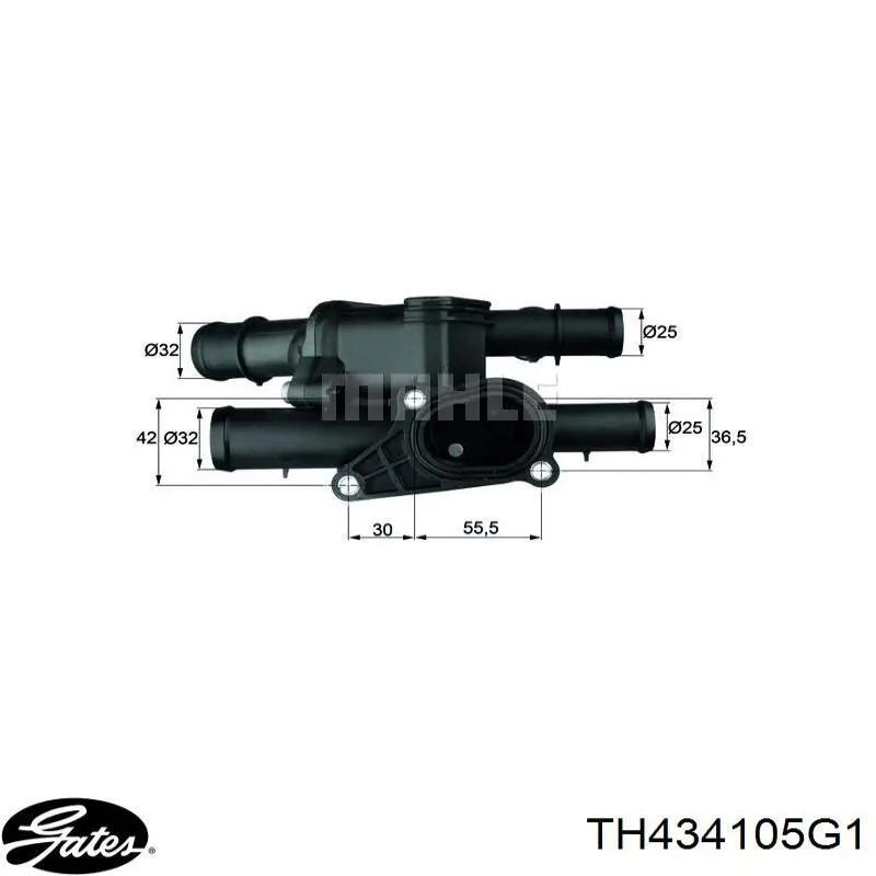Caja de termostato DTM105596 Denso