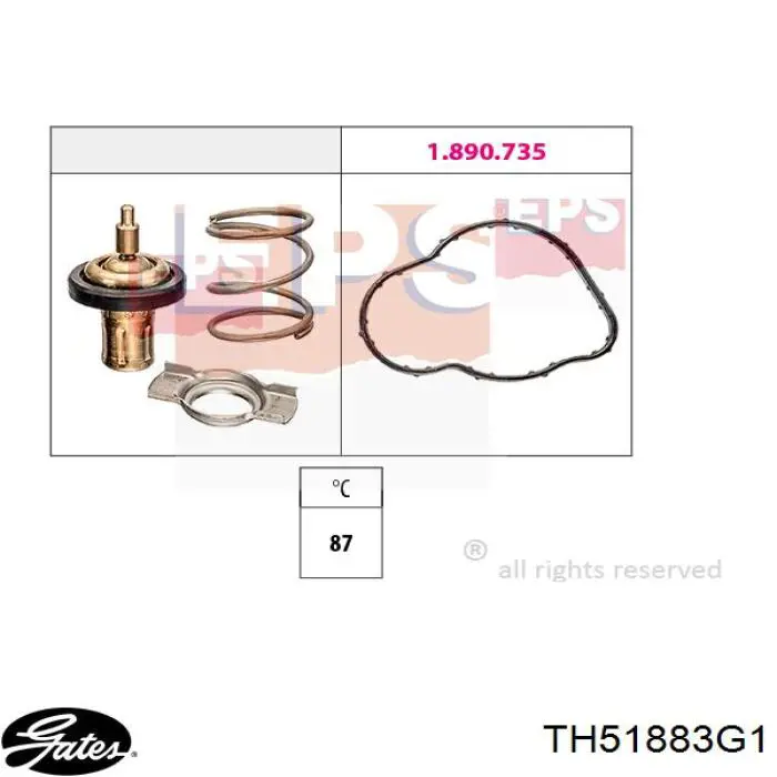 TH51883G1 Gates termostato, refrigerante