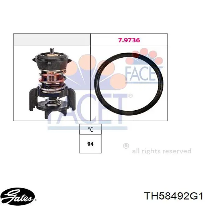 TH58492G1 Gates Termostato de agua