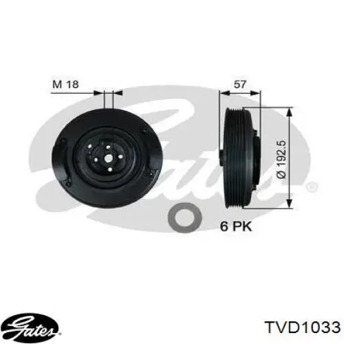 Comprar TVD1033 Gates La polea del cigüeñal