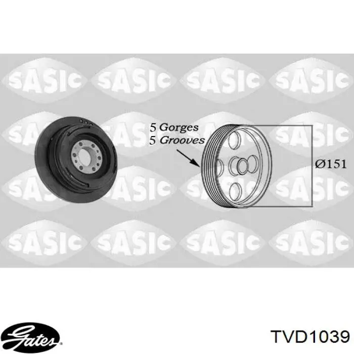 Comprar VD1025 Continental/Siemens La polea del cigüeñal