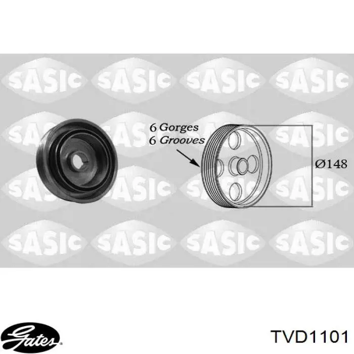 Polea del cigüeñal Gates TVD1101 precio, desde 42,59 EUR