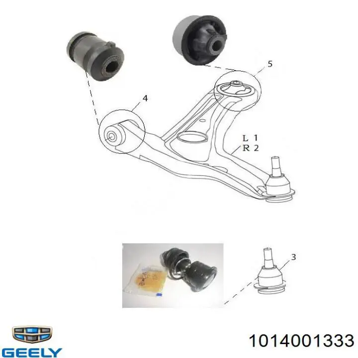 1014001333 Geely Rótula inferior de suspensión
