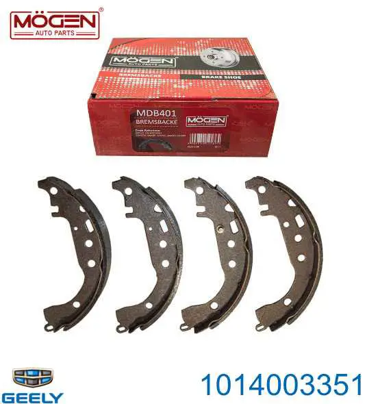 Zapatas de freno 1014003351 Geely
