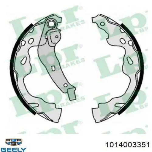 1014003351 Geely Zapatas de freno de tambor traseras