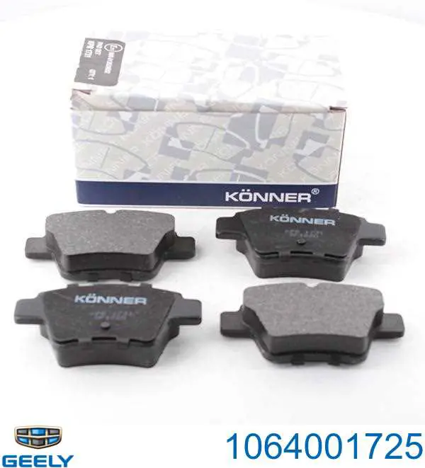 Pastillas de freno traseras 1064001725 Geely