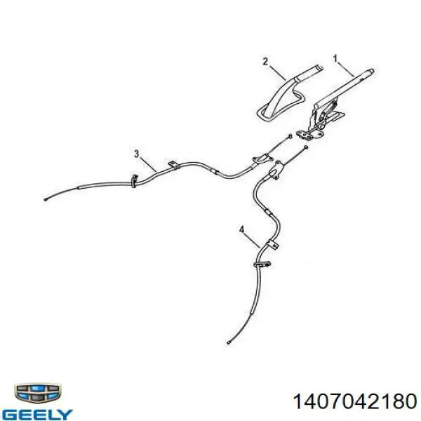 Cable de freno de mano trasero derecho para Geely CK I 