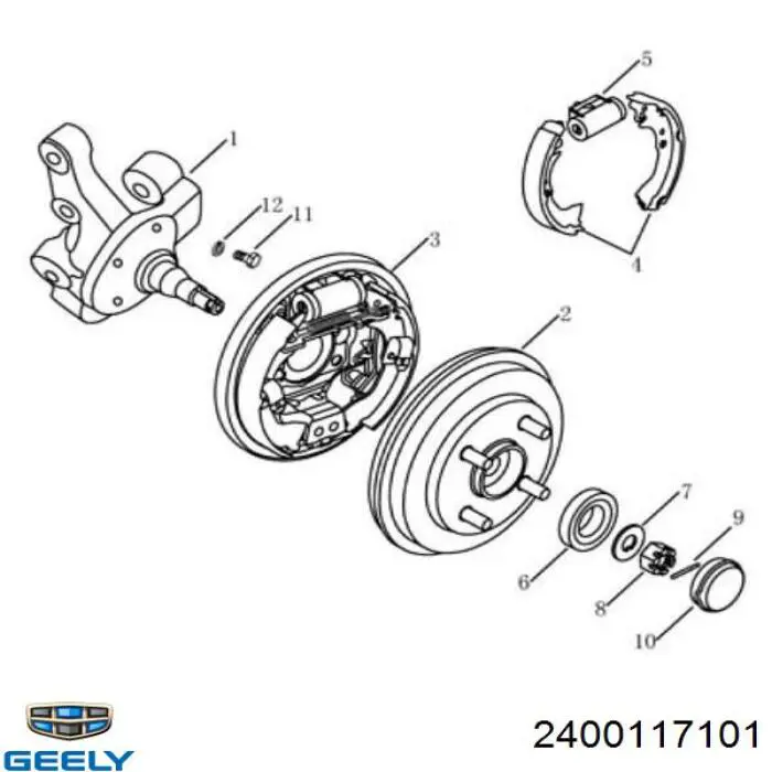 Cojinete interior de rueda trasera para Geely CK I 