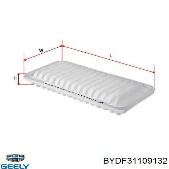 BYDF3-1109132 Geely filtro de aire