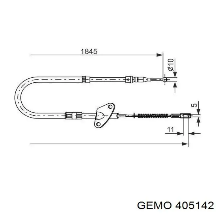 405142 Gemo cable de freno de mano trasero izquierdo