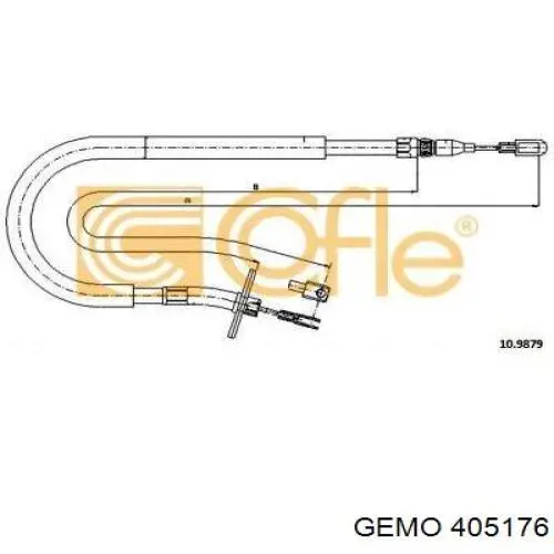 405176 Gemo cable de freno de mano trasero izquierdo