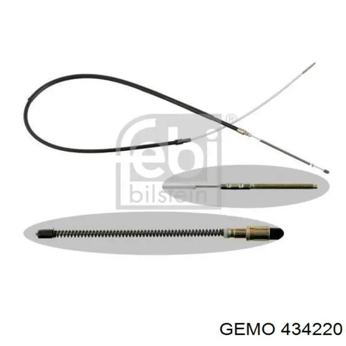 434220 Gemo cable de freno de mano trasero derecho/izquierdo