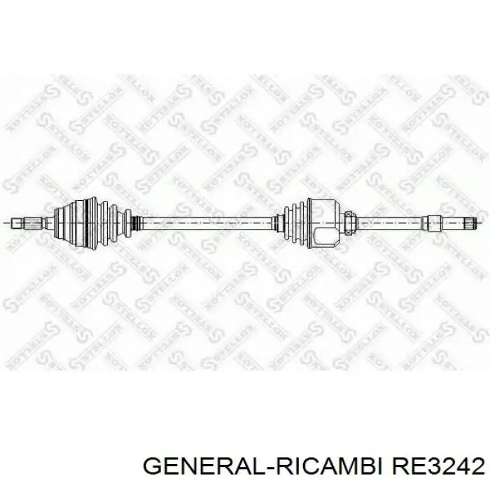 RE3242 General Ricambi árbol de transmisión delantero izquierdo