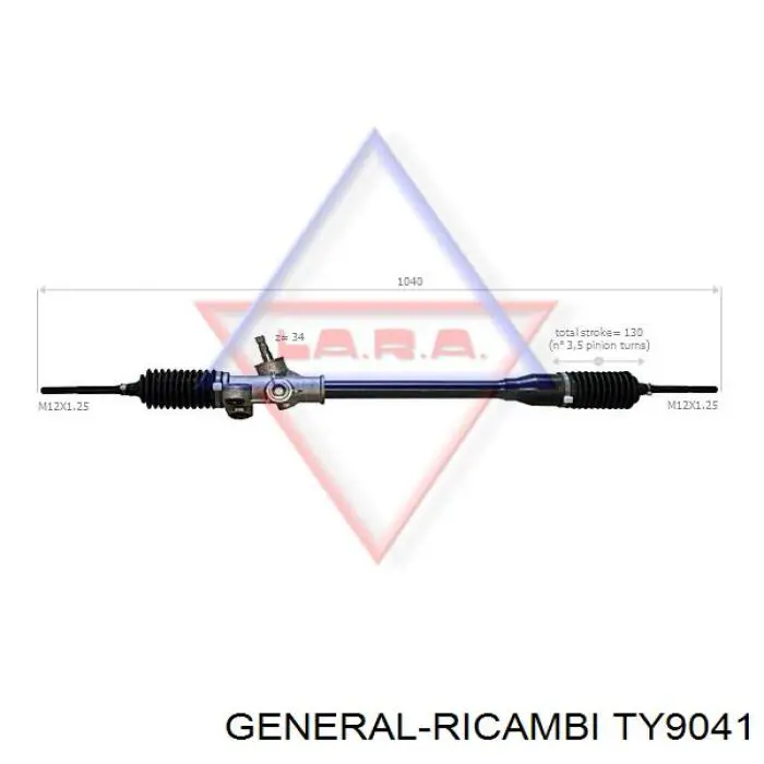 TY9041 General Ricambi Cremallera caja de direccion