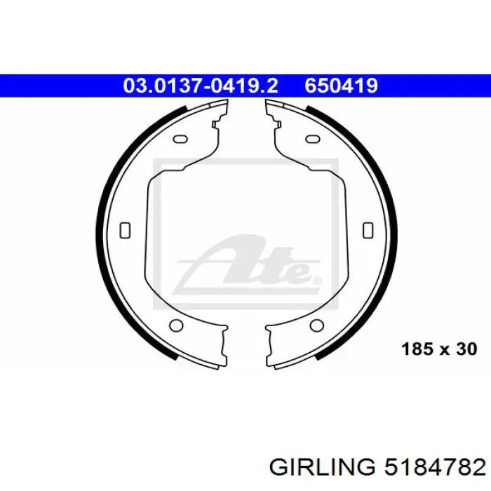 Juego de zapatas de frenos, freno de estacionamiento BMW 5 E39