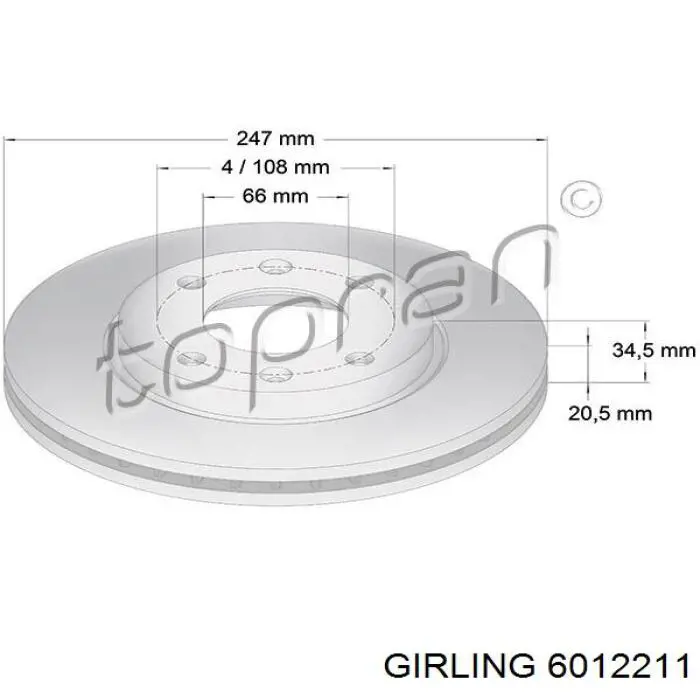 Freno de disco delantero Peugeot 205 1 741A, C