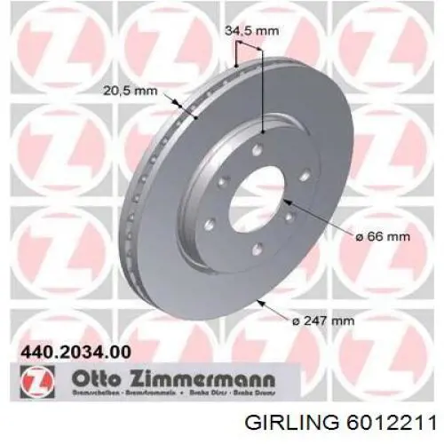 Freno de disco delantero Peugeot 205 1 741A, C