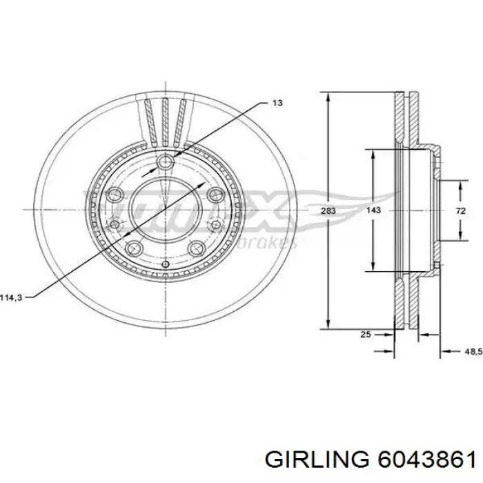 Freno de disco delantero Mazda 6 GY