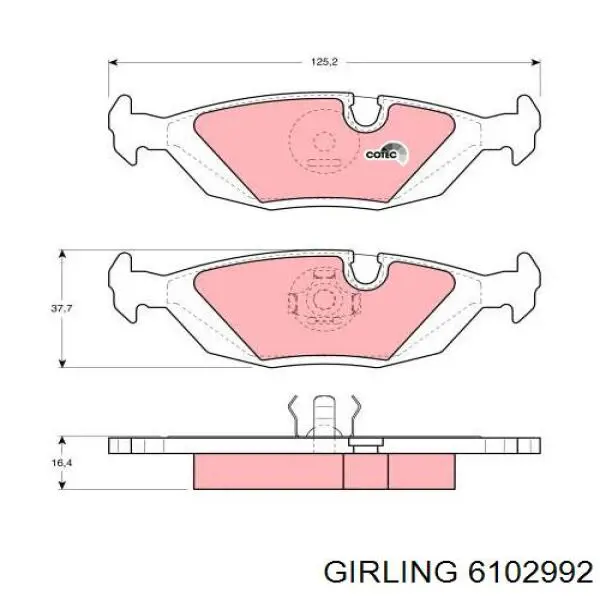 Pastillas de freno traseras BMW 5 E28