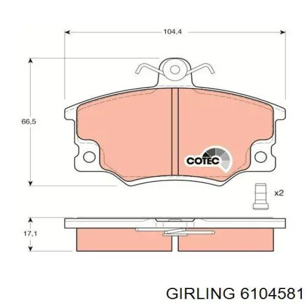 Pastillas de freno delanteras Fiat Tipo 160