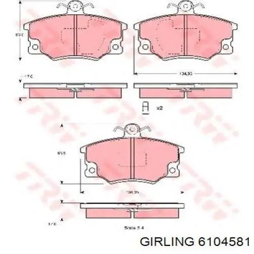 Pastillas de freno delanteras Fiat Tipo 160
