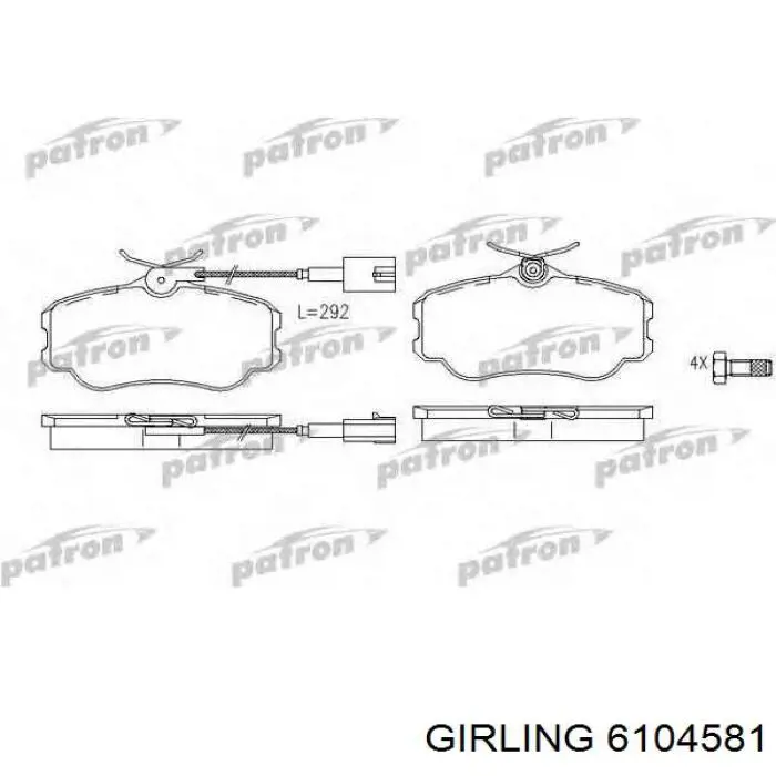 Pastillas de freno delanteras Fiat Tipo 160