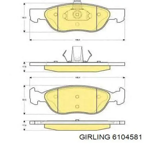 Pastillas de freno delanteras Fiat Tipo 160