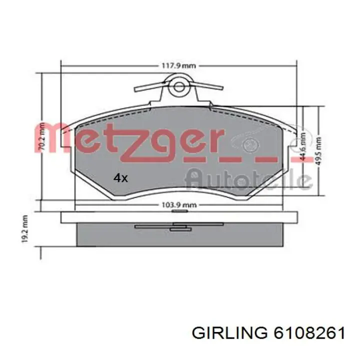 Pastillas de freno delanteras Seat Toledo 1 1L