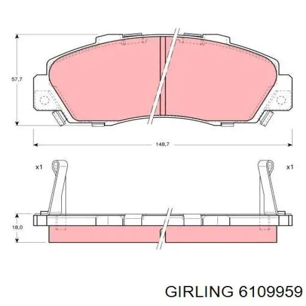 Pastillas de freno 6109959 Girling