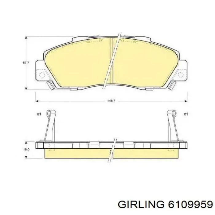 Pastillas de freno delanteras Girling 6109959