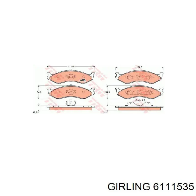 Pastillas de freno delanteras Jeep Grand Cherokee 1 Z
