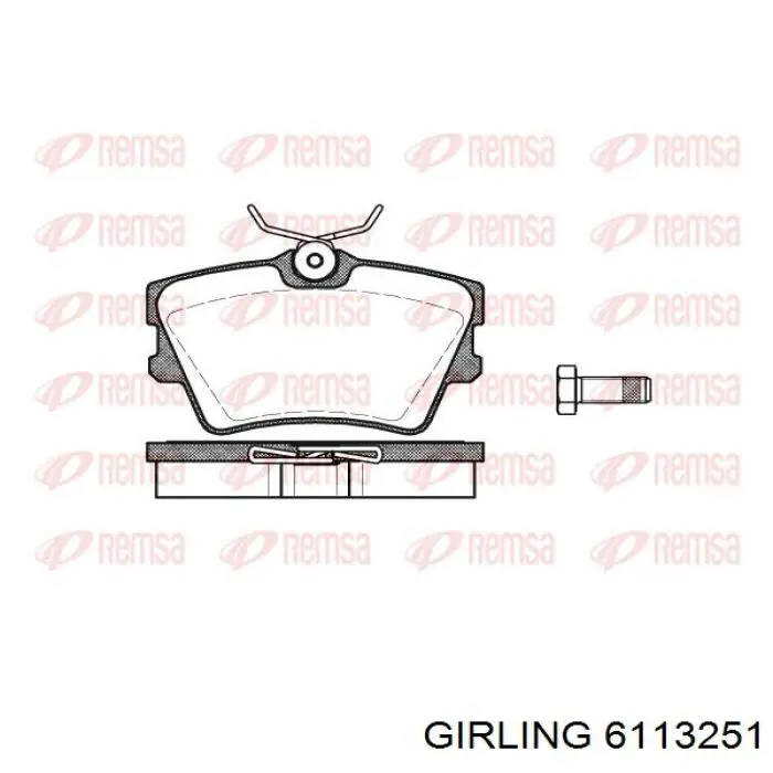 6113251 Girling Pastillas freno traseras