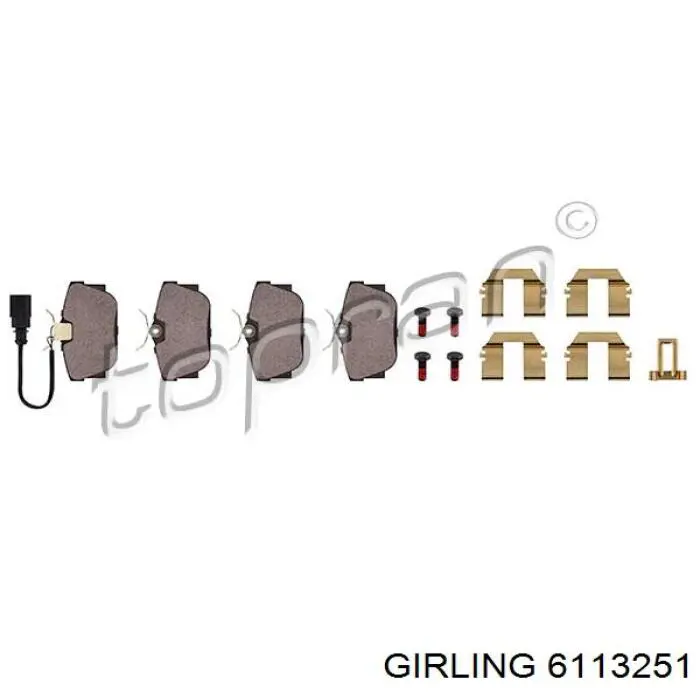 Comprar 6113251 Girling Pastillas de freno traseras