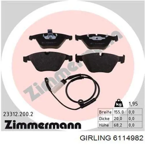 Pastillas de freno delanteras BMW 3 E90