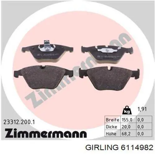 Pastillas de freno delanteras BMW 3 E90