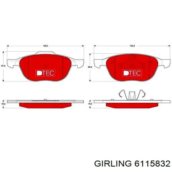 Pastillas freno delanteras Girling 6115832 precio, desde 33,61 EUR